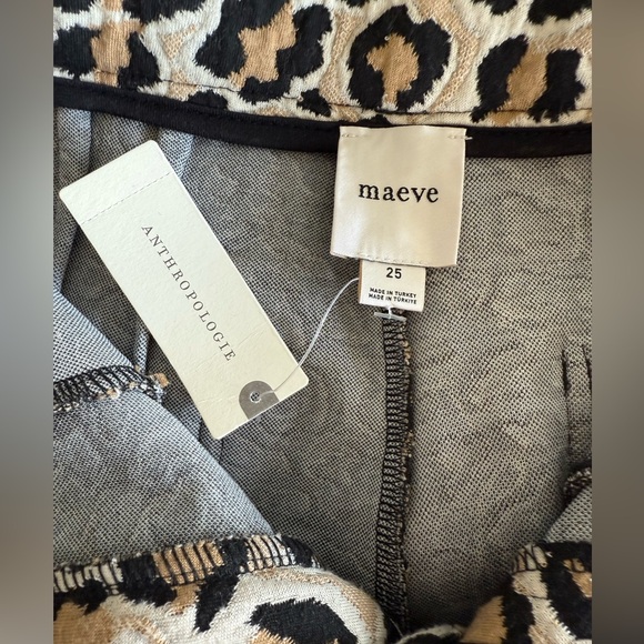 MAEVE Anthropologie Ettie Leopard Print Pants - NEW w/ Tags - Size 25 - Picture 7 of 11